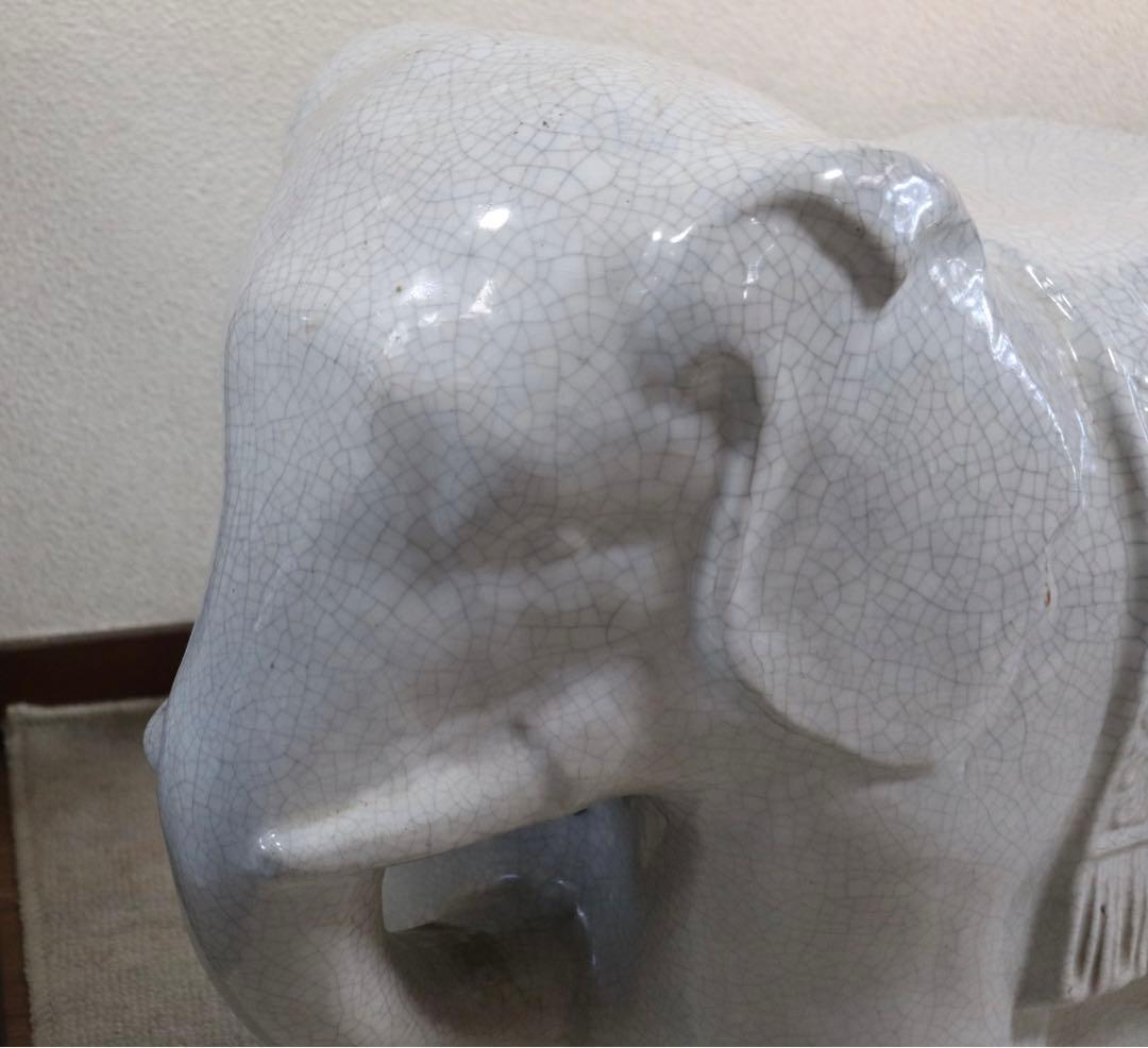 中国美術　哥釉象墩　送料込み0125