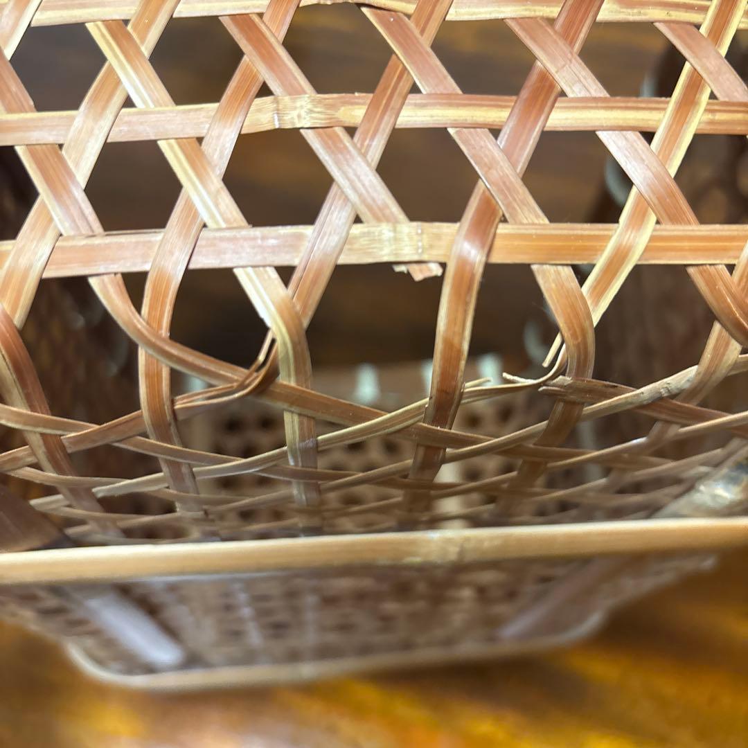 竹籠 昭和レトロ アンティーク 竹細工 御用籠 バスケット