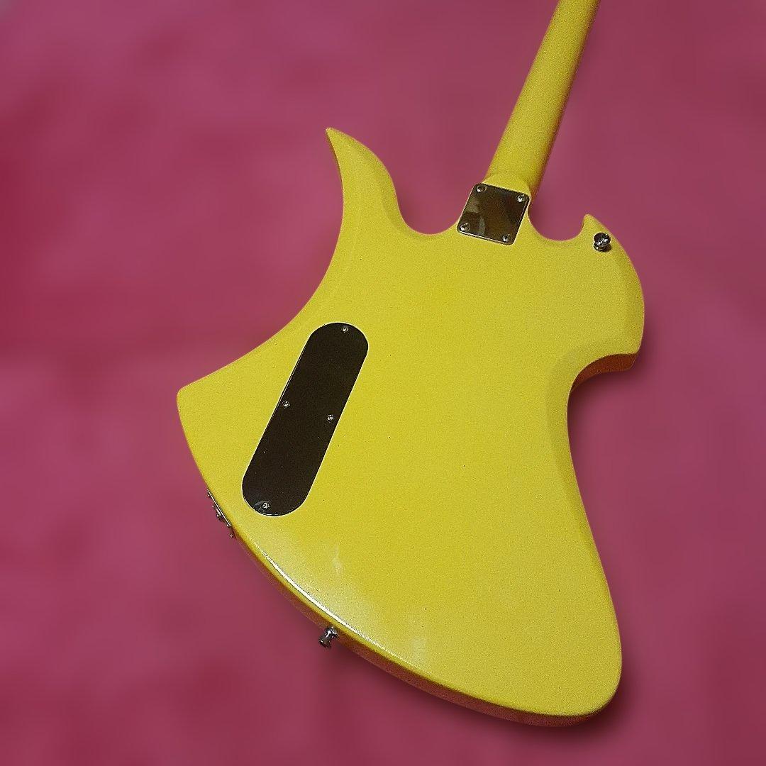 【良・美品】イエローハート風ペイント・hideモデル。モッキンバードエレキギター