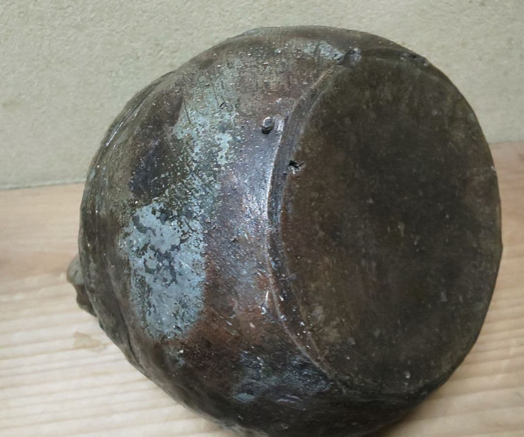 人間国宝 金重陶陽 手捻り 水注 共箱 道明識