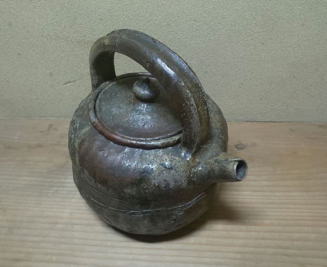 人間国宝 金重陶陽 手捻り 水注 共箱 道明識