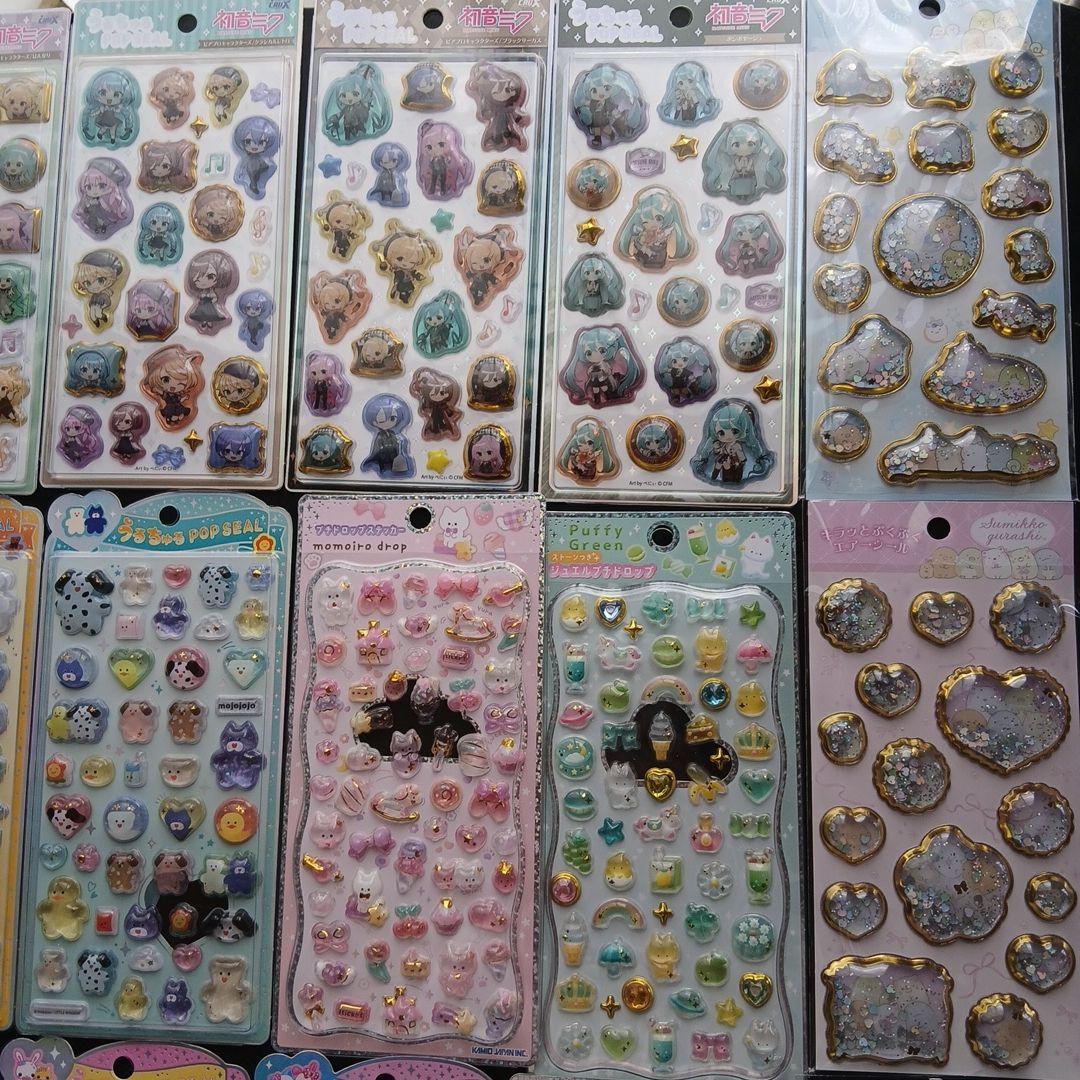 プチドロボンドロおはじきうるちゅるなどキャラクターシールまとめ売り27点