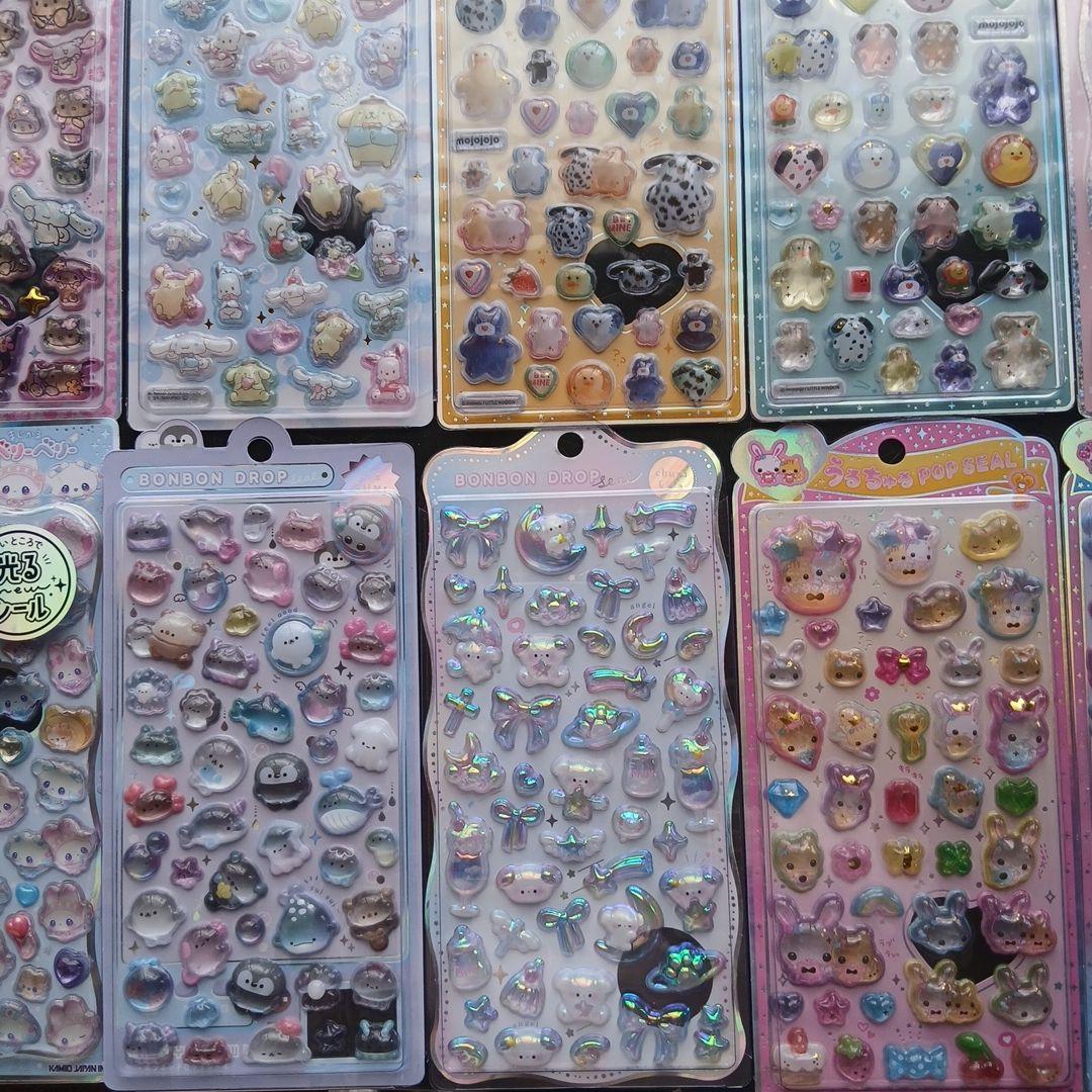 プチドロボンドロおはじきうるちゅるなどキャラクターシールまとめ売り27点