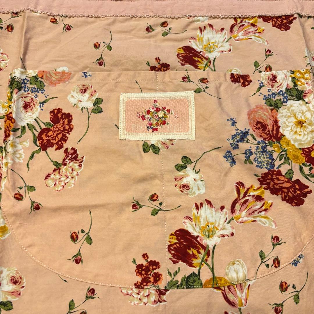 【新品未使用】ピンクハウス 花柄 エプロン パッチワーク ピンク