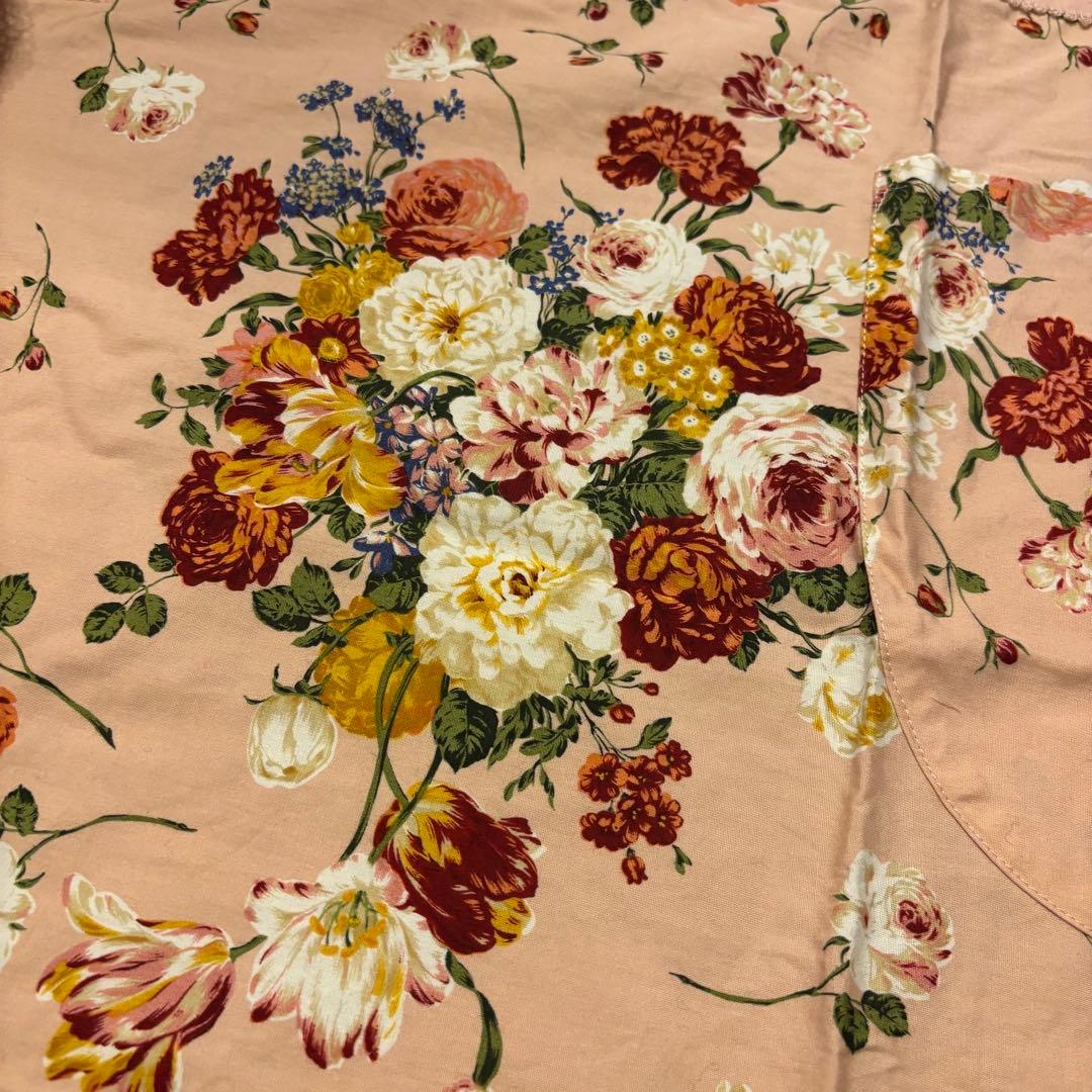 【新品未使用】ピンクハウス 花柄 エプロン パッチワーク ピンク