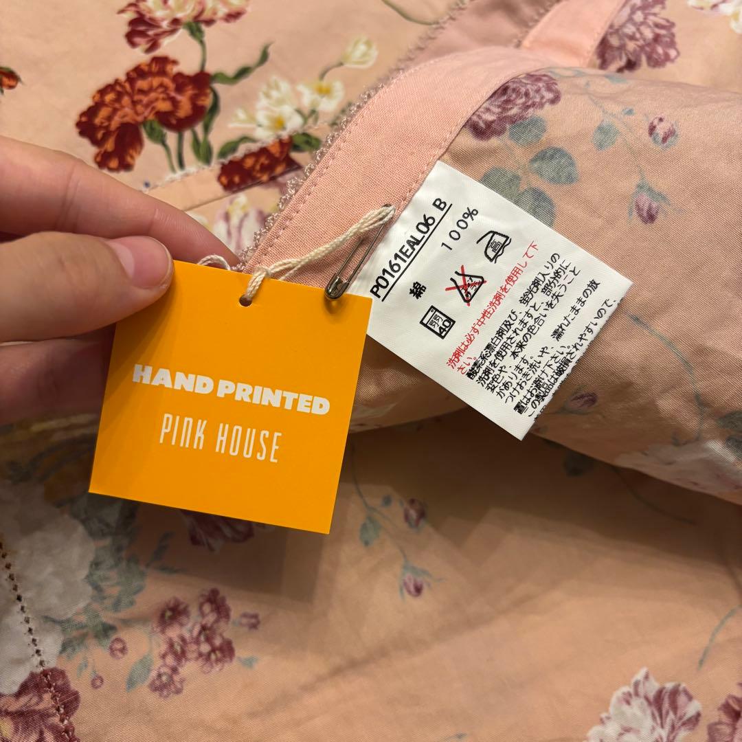 【新品未使用】ピンクハウス 花柄 エプロン パッチワーク ピンク