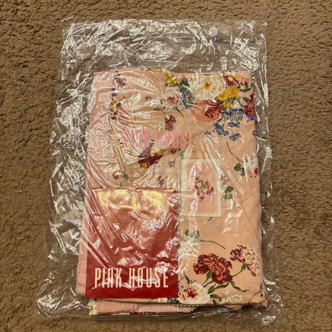 【新品未使用】ピンクハウス 花柄 エプロン パッチワーク ピンク