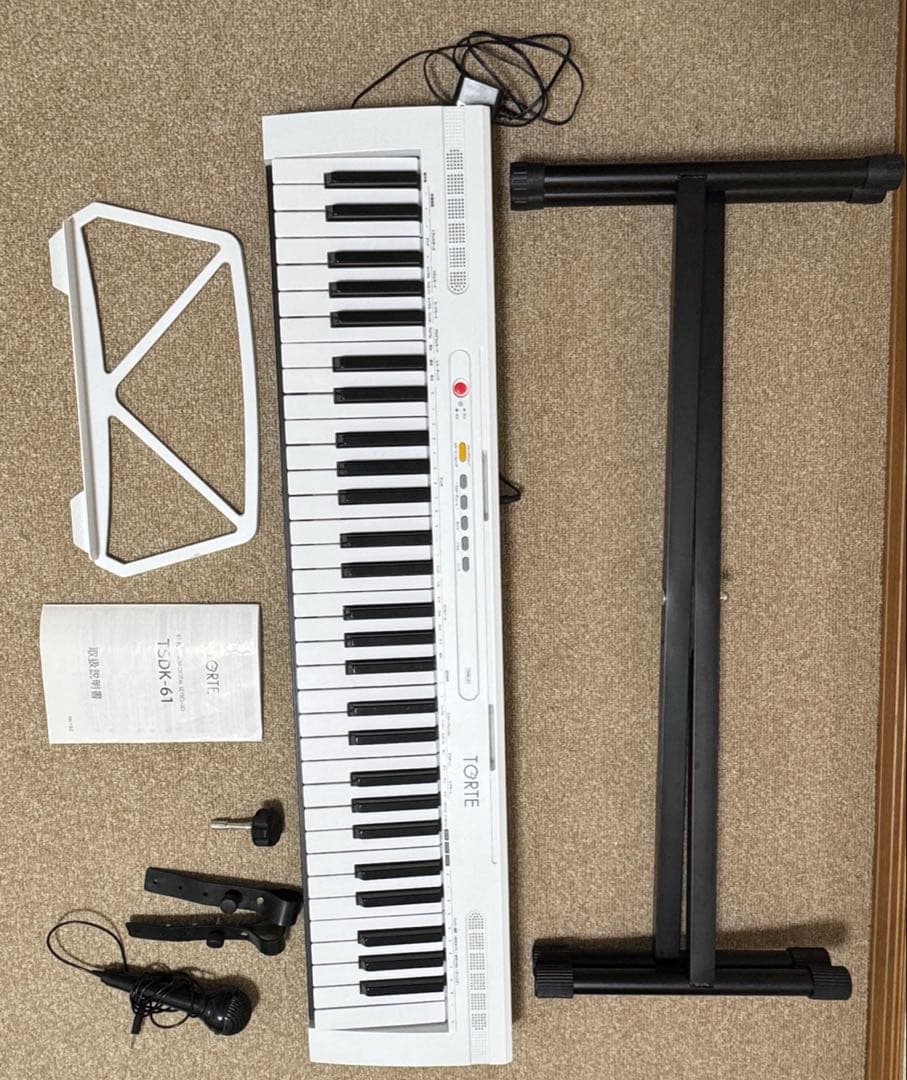 【期間限定値下げ】TORTE 電子キーボード　スタンドTSDK-61 電子ピアノ