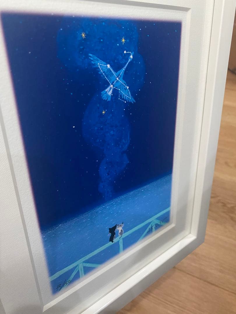 値下げ！ 限定 絵画 猫 作品 版画 渡辺あきお graphic station