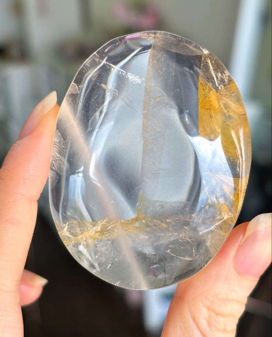 高品質　ゴールデンヒーラー　大きめパーム　握り石