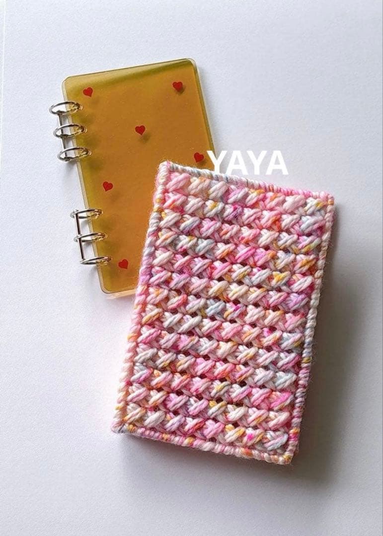 saving challenge レジン　バインダーカバー　貯金　A6 毛糸