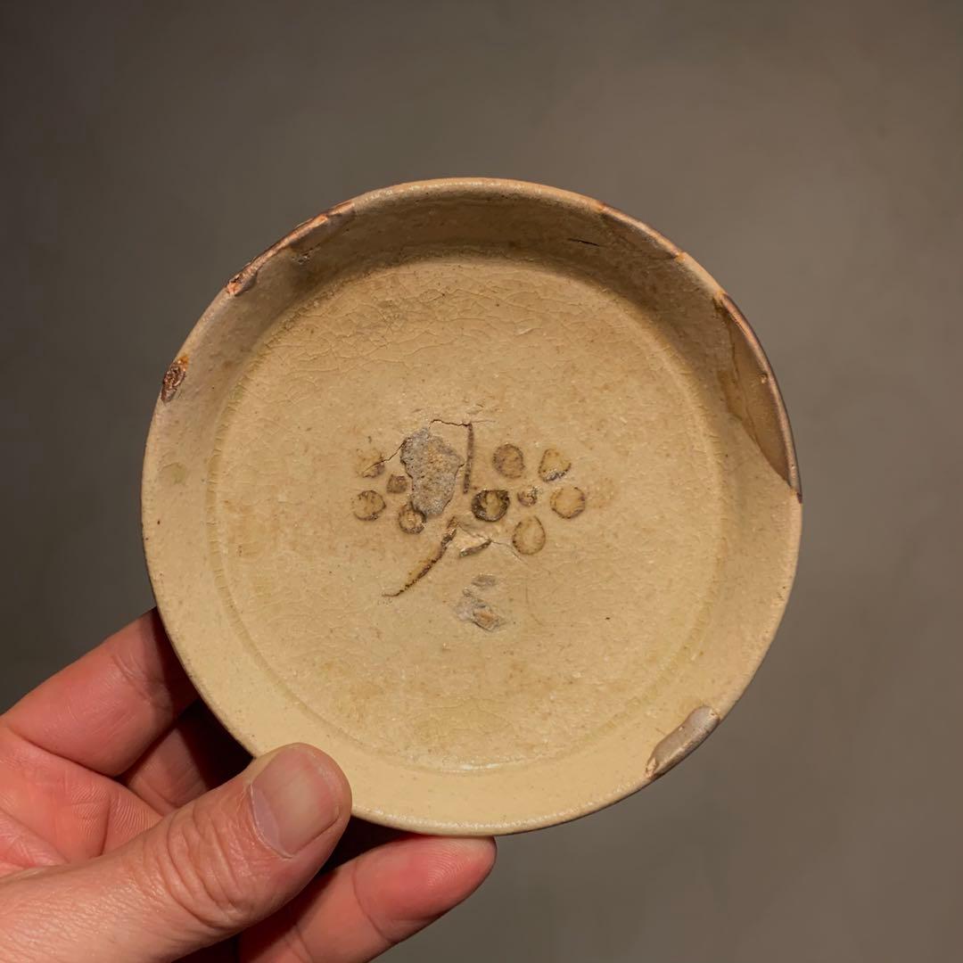 美濃 美濃型紙絵付け 小皿 平盃 酒器 古美術 古道具 アンティーク