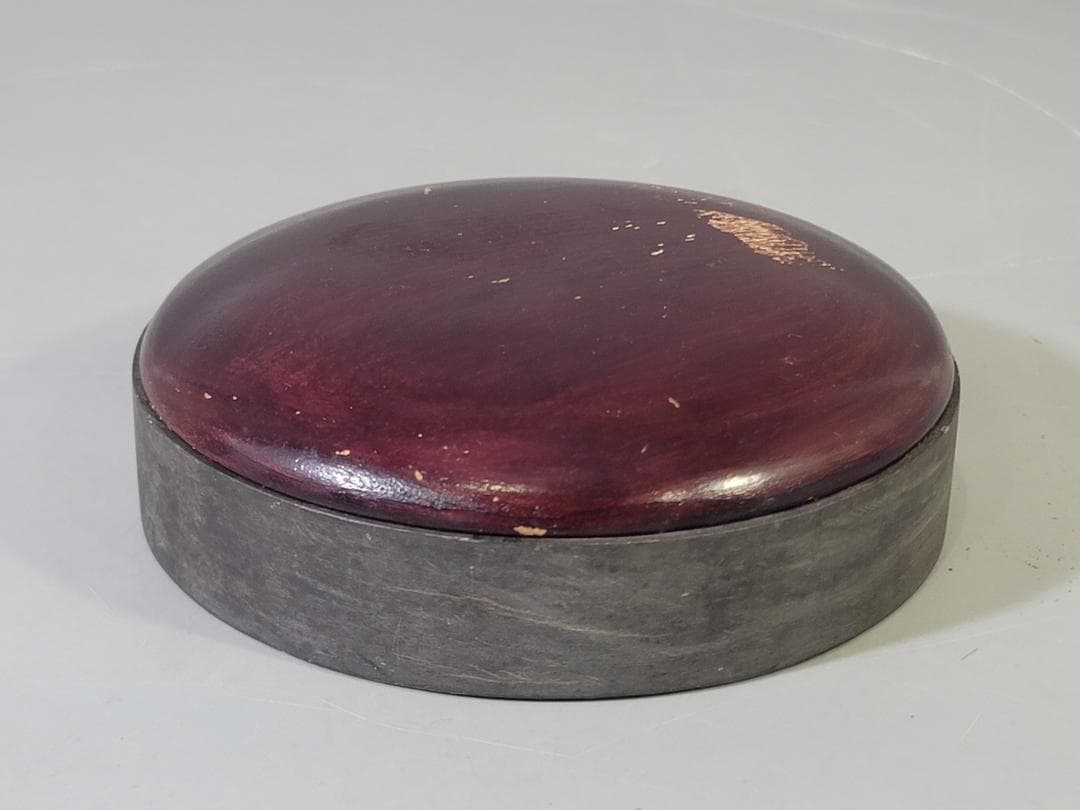 中国 古い 丸硯 文房具 DT651