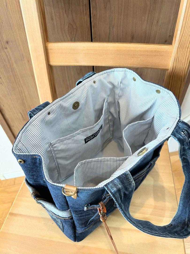 オーバーオールリメイク☆トートバッグ☆BIG