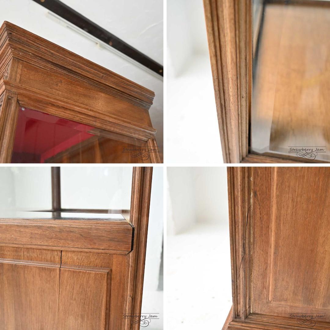 L3610-9 フランスアンティーク ガラスキャビネット ガラスケース ロココ