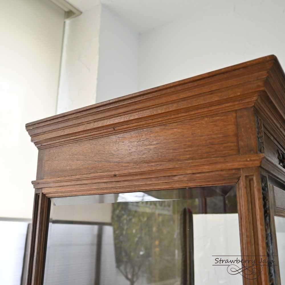 L3610-9 フランスアンティーク ガラスキャビネット ガラスケース ロココ