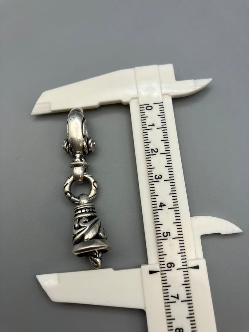 SV925銀 ベル　ペンダント　ネックレストップ　キーホルダー　男女兼用音が鳴る