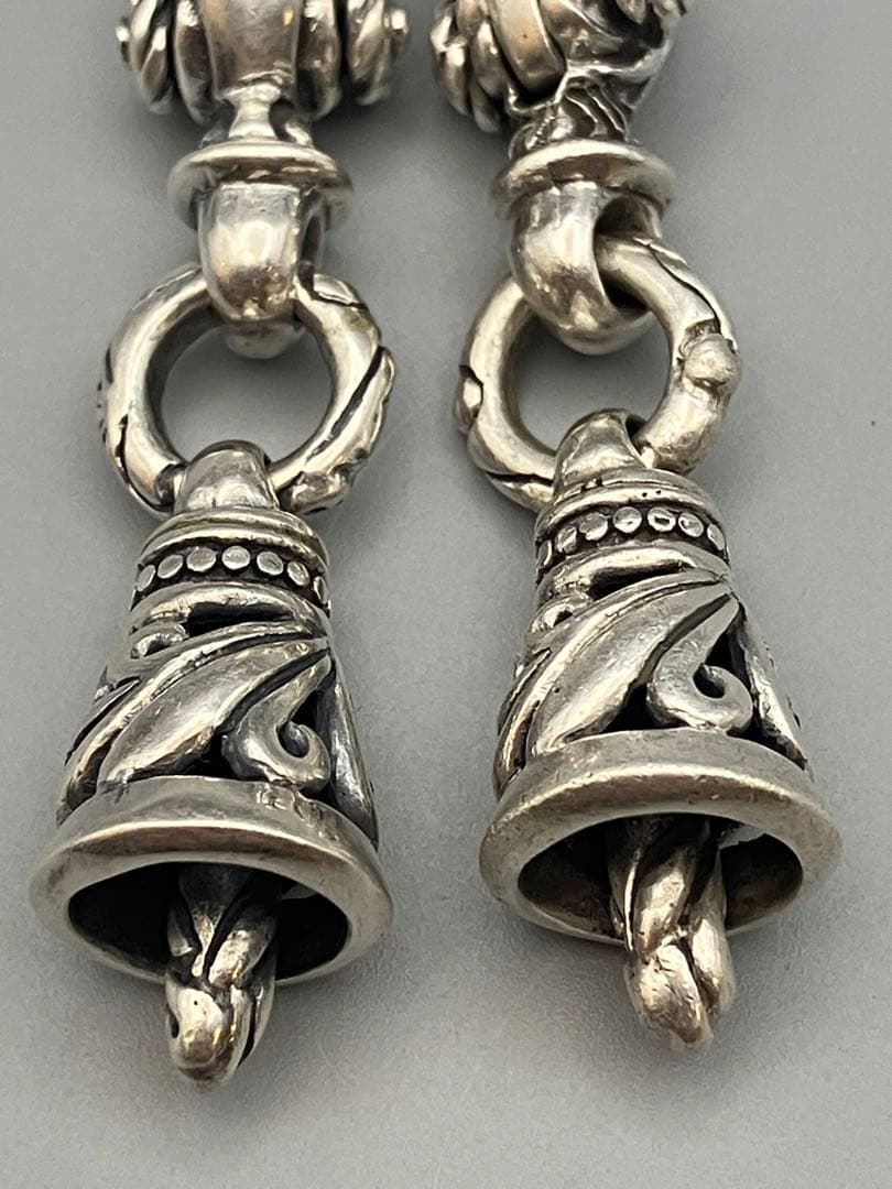 SV925銀 ベル　ペンダント　ネックレストップ　キーホルダー　男女兼用音が鳴る