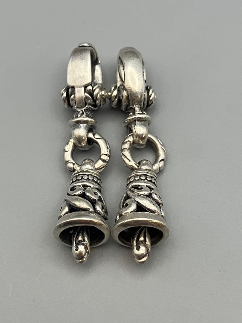 SV925銀 ベル　ペンダント　ネックレストップ　キーホルダー　男女兼用音が鳴る