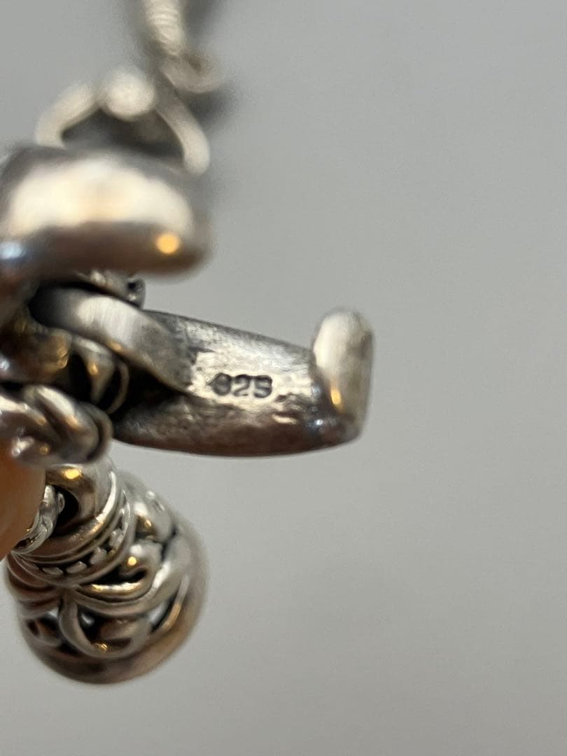 SV925銀 ベル　ペンダント　ネックレストップ　キーホルダー　男女兼用音が鳴る