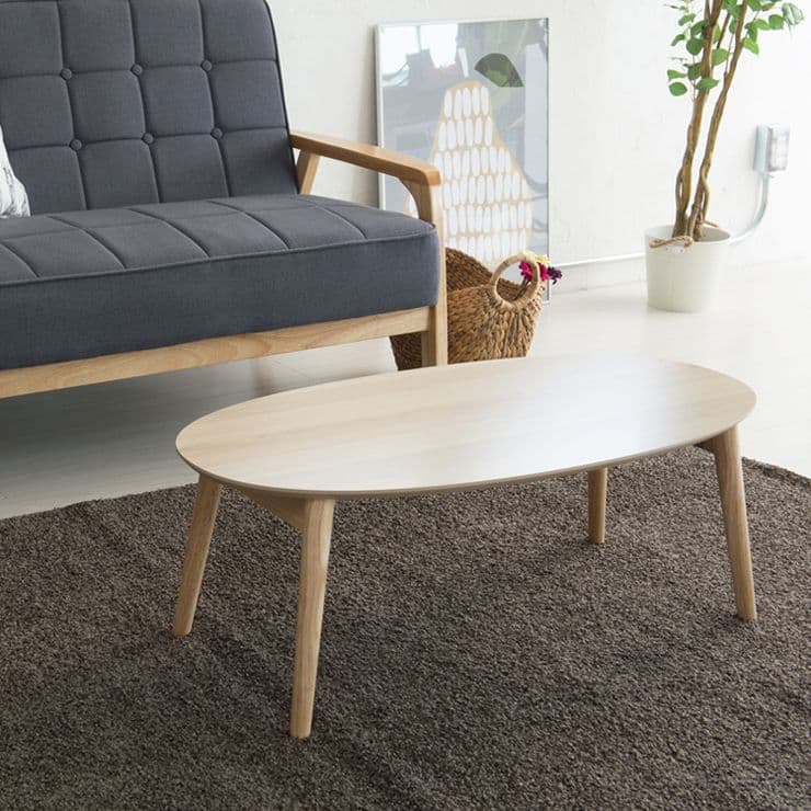 《新品・送料無料》《完成品》 カームテーブル オーバル幅90cm 折りたたみ 机