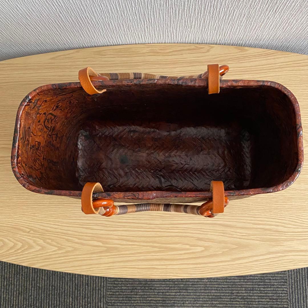 一閑張り カゴバッグ