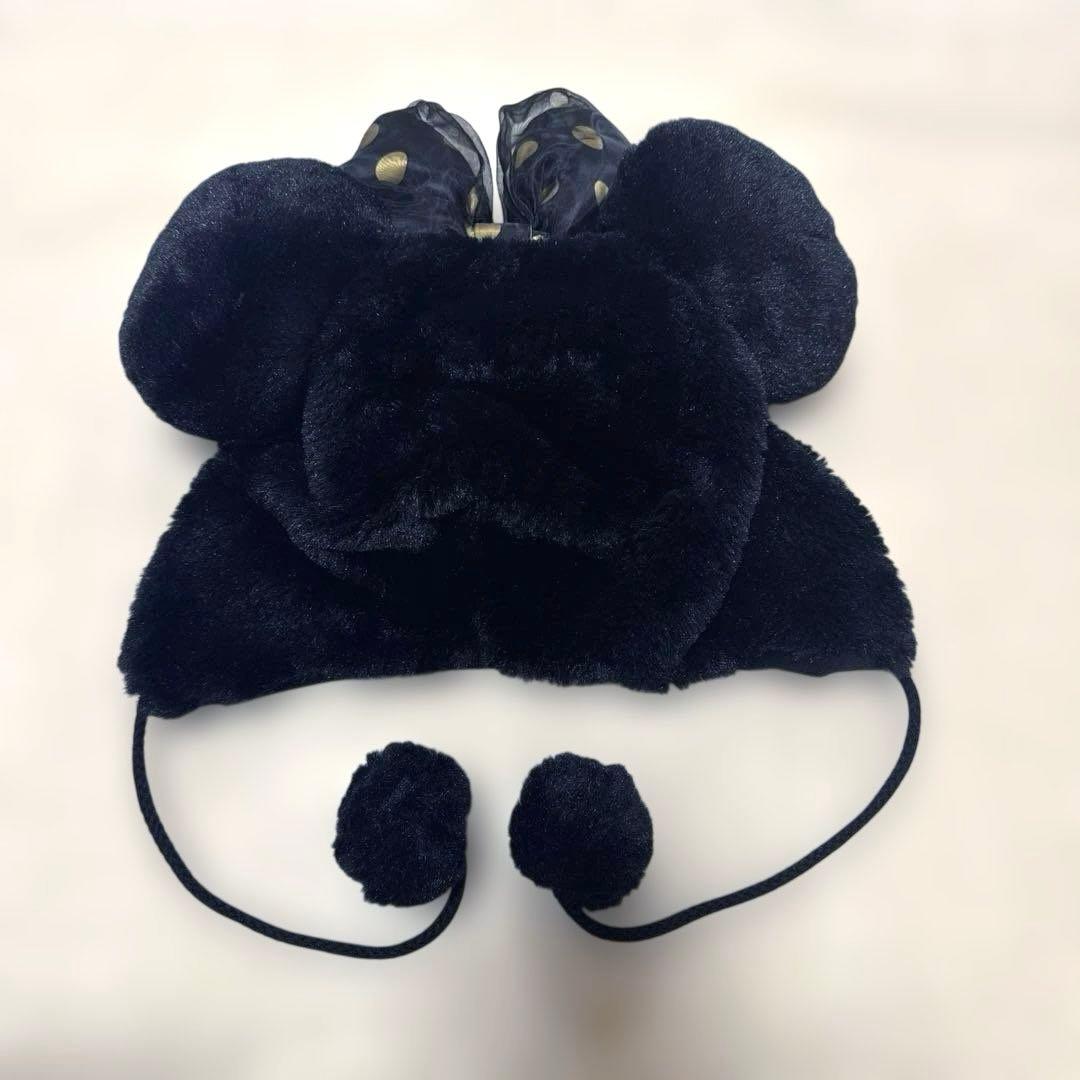 【美品】ディズニー ミニーファンキャップ 水玉