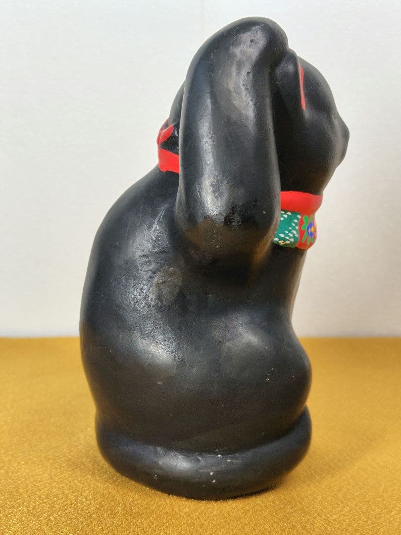 ハニベ焼　招き猫　黒猫　金運　財運　厄除　縁起もの