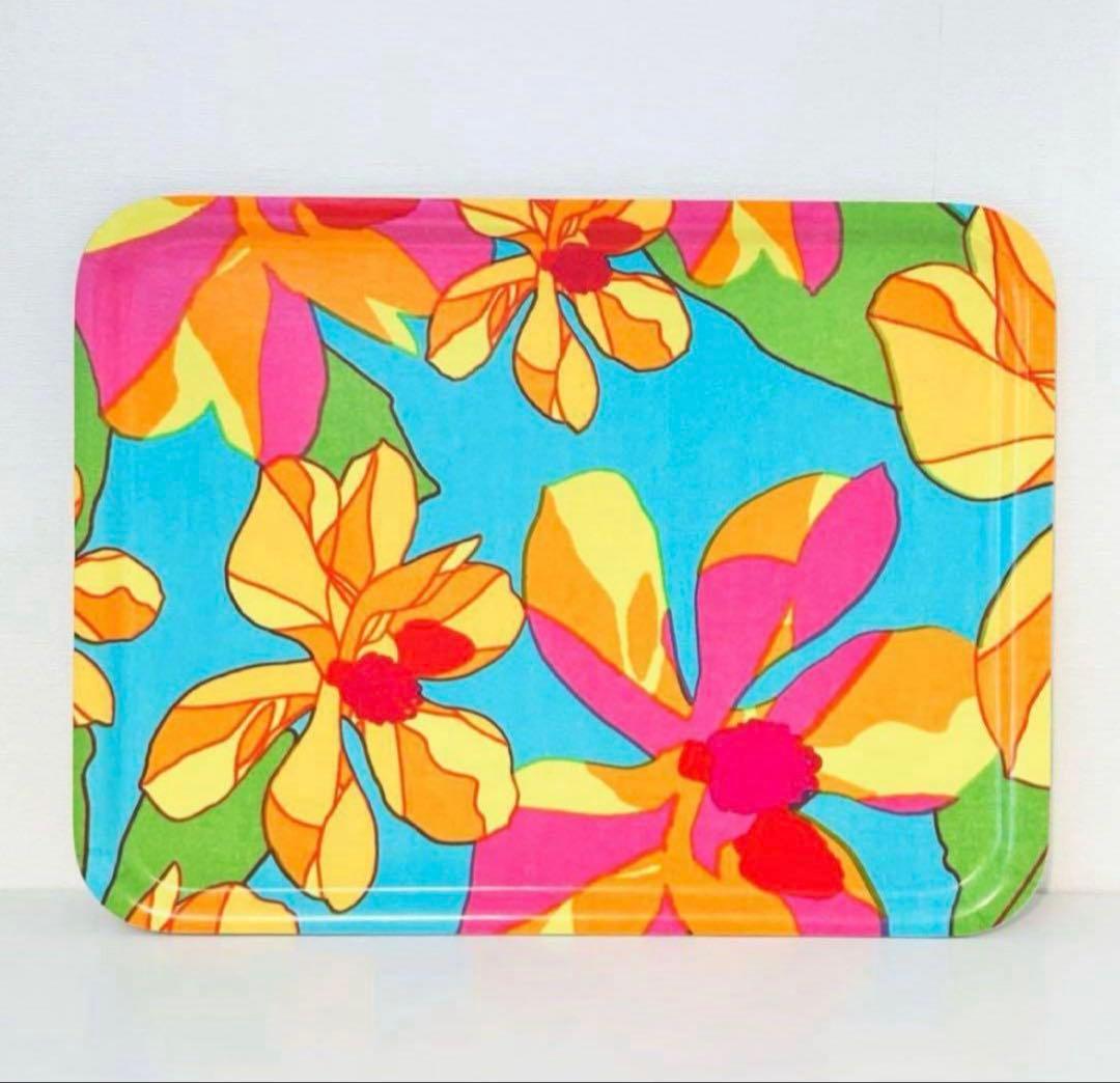 850【激レア日本未入荷柄】大サイズ43cmx33cm／marimekkoトレイ