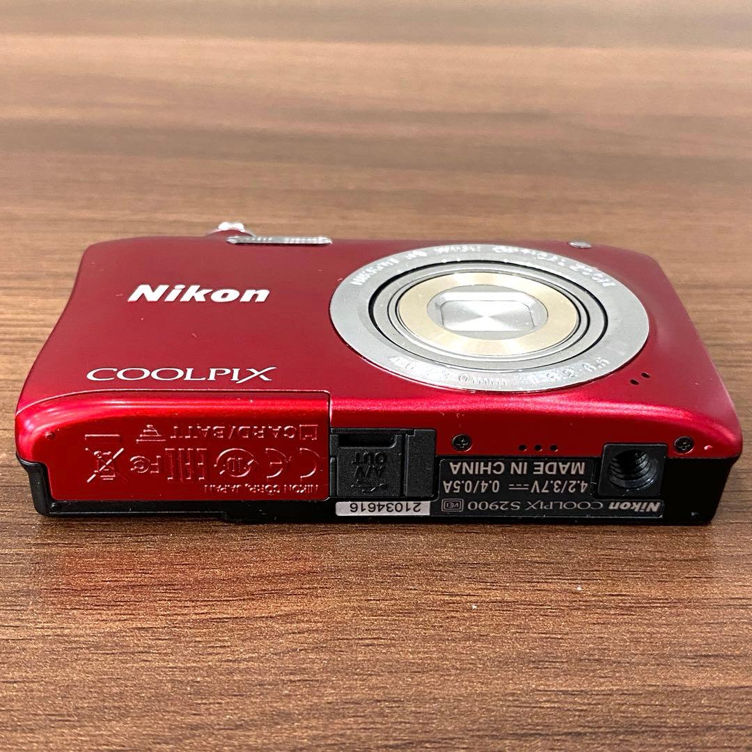 【Nikon】ニコン COOLPIX デジカメ S2900 レッド