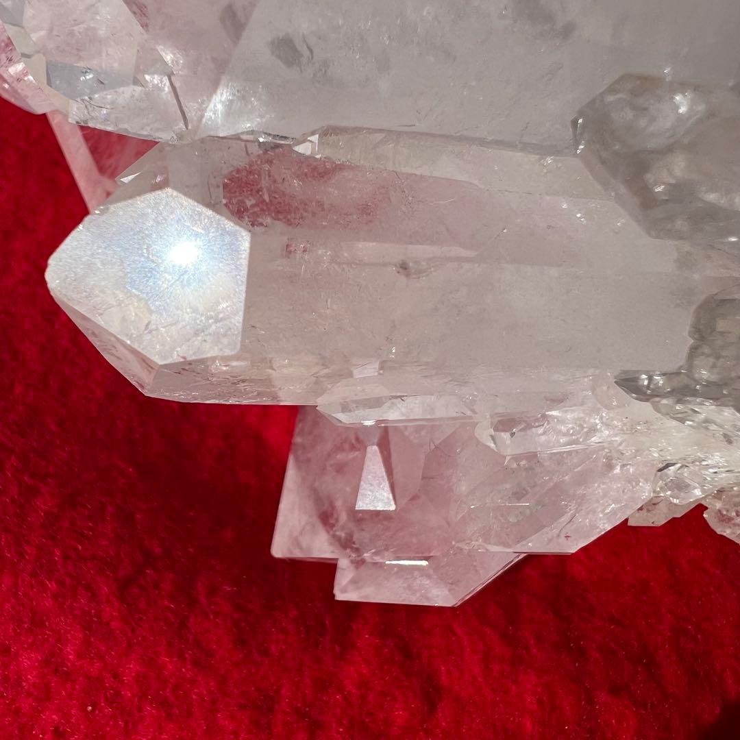 ✳️極みの美麗水晶✨超絶キラキラ✨極上別格品 レインボー 水晶クラスター 天然石