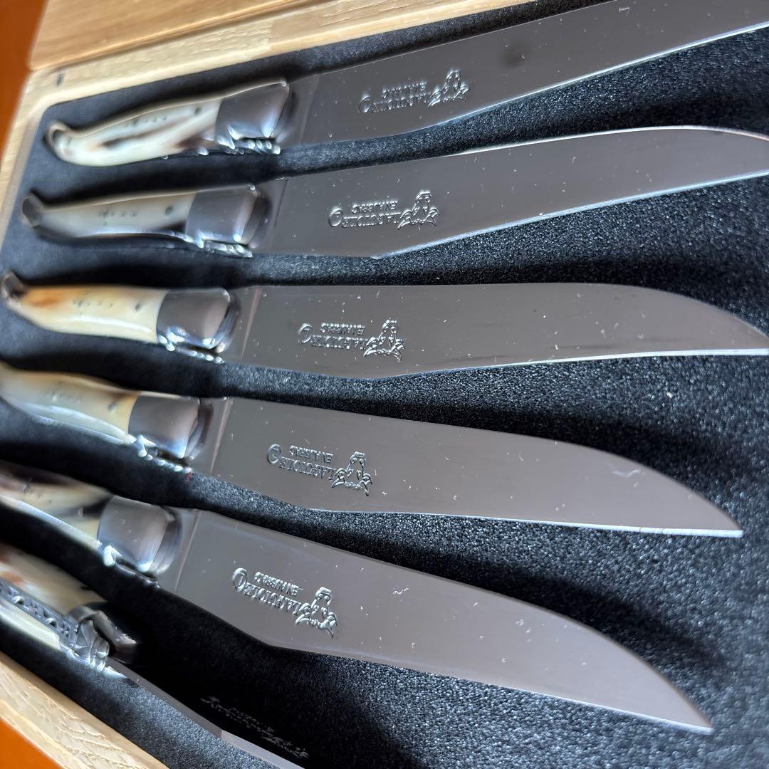 海*様 Laguiole en Aubrac牛角ハンドルステーキナイフ5本セット