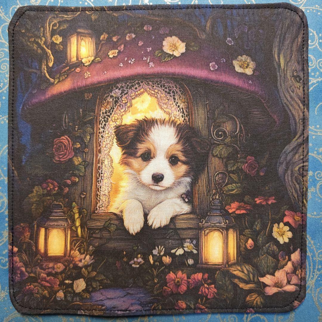 yourelia 　4重ハンカチ　　ポメラニアンちゃん柄　18枚