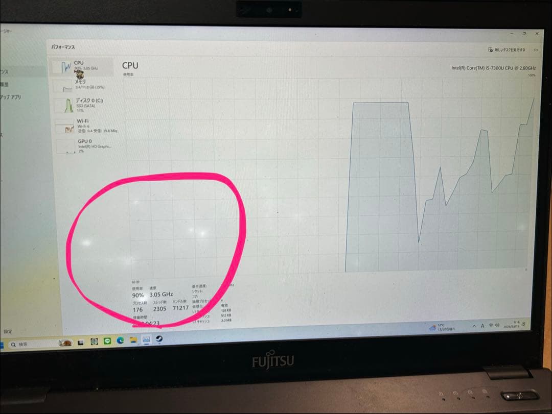 富士通ノートパソコン　LIFEBOOK U937/P Core i5-7300U