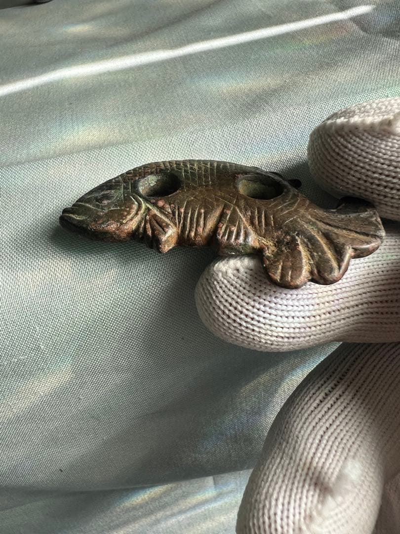 銅　魚置物