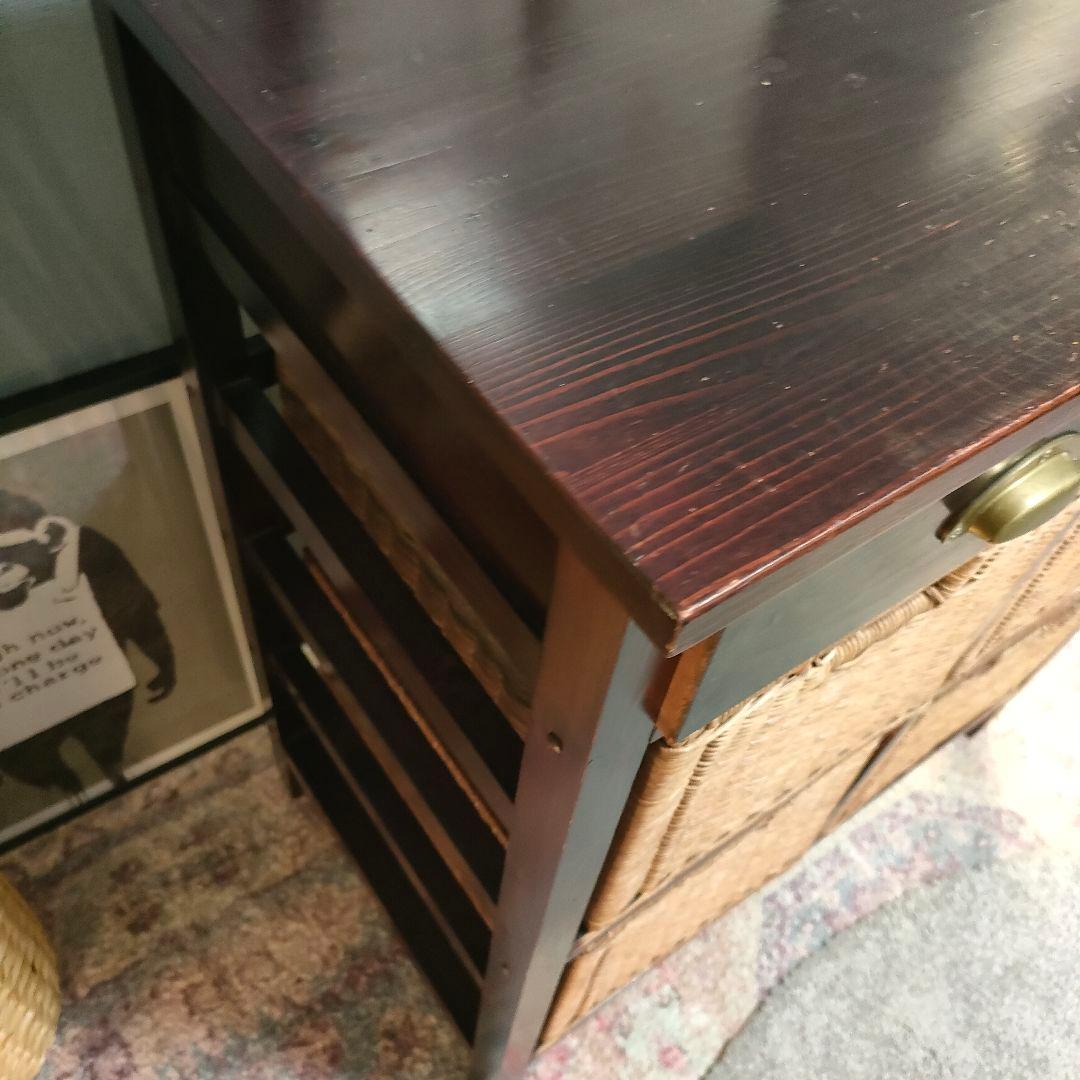 B-COMPANY ラタンバスケットチェスト キャビネット