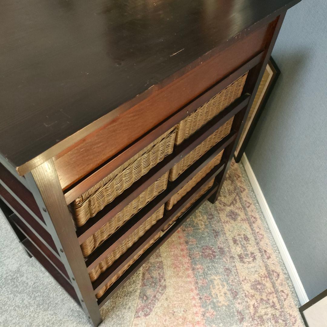 B-COMPANY ラタンバスケットチェスト キャビネット