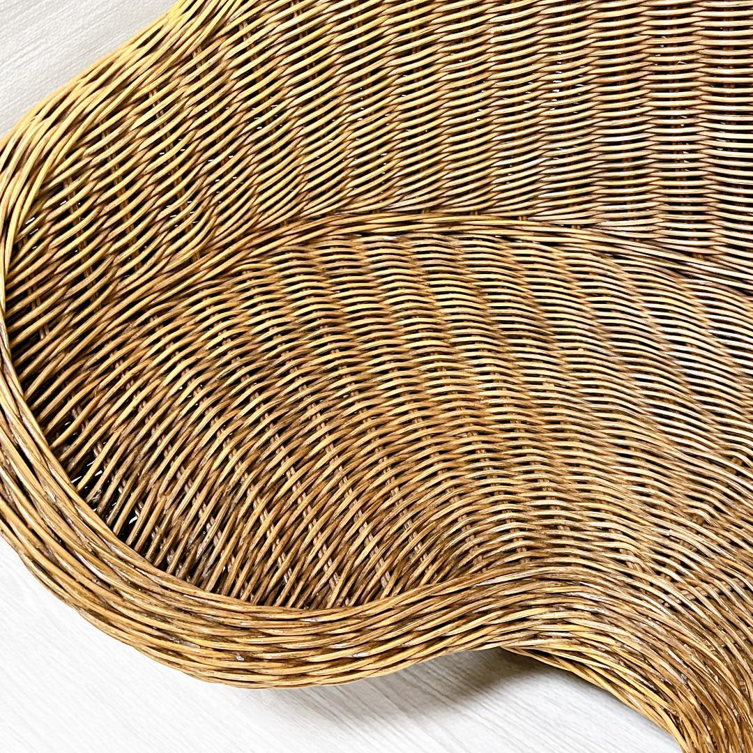 【良品✨送料無料】天然素材 ラタン（籐）瞑想座椅子 あぐらチェア ヨガ座椅子