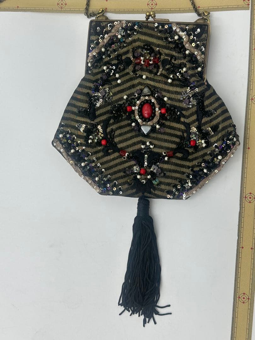 パリ　ポシェット　ハンドメイド　パーティバック　シルク　ショルダー