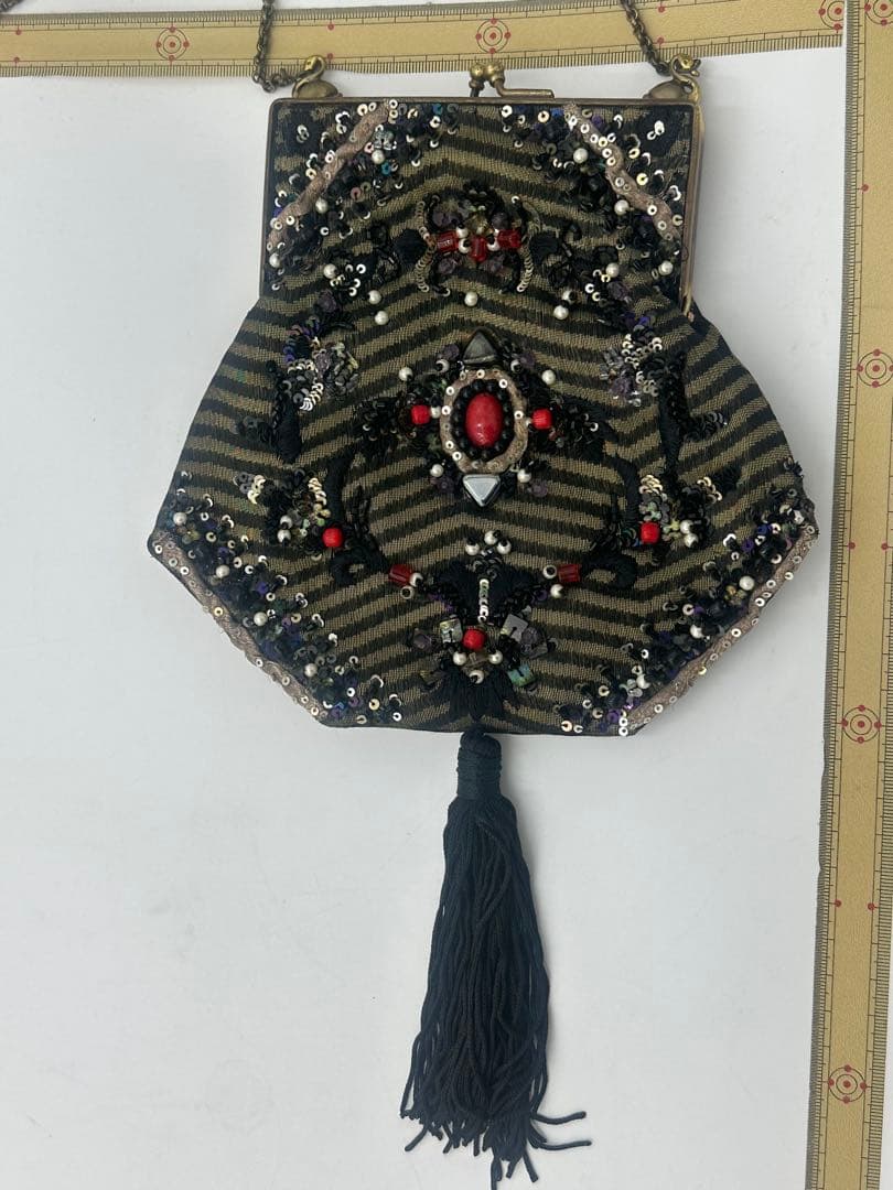 パリ　ポシェット　ハンドメイド　パーティバック　シルク　ショルダー