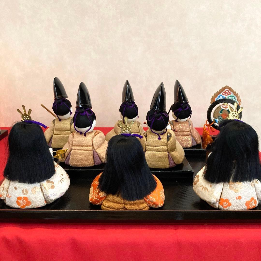 美品　雛人形　お雛様　ひな人形　五楽人　木目込み人形　雛道具