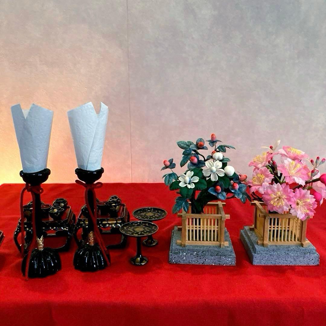 美品　雛人形　お雛様　ひな人形　五楽人　木目込み人形　雛道具