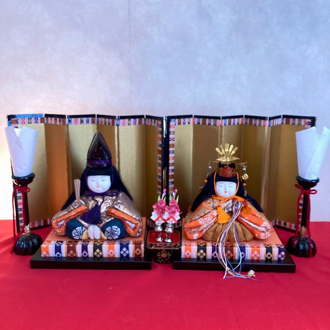 美品　雛人形　お雛様　ひな人形　五楽人　木目込み人形　雛道具