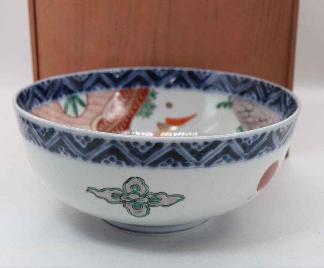 江戸　伊万里錦絵大鉢2点　共箱　送料込み250518