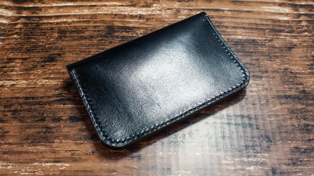 ミドルトラッカーウォレット　馬革 茶芯ブラック シルバー トラッカーウォレット