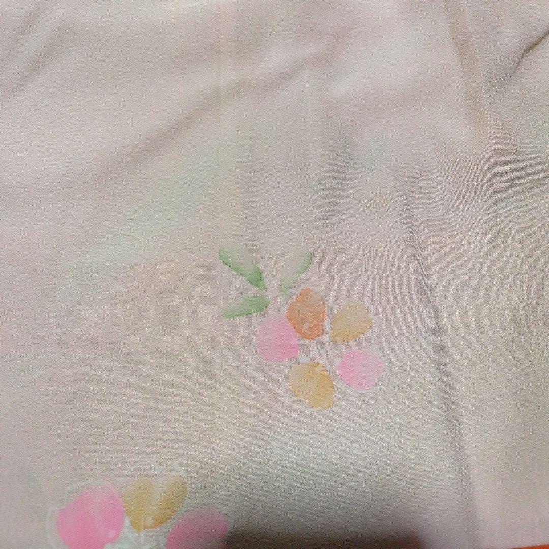 正絹京友禅☆箔散らし＋金駒刺繡☆八重紅枝垂れ桜や鴛鴦雅やかな7歳七五三向け祝い着