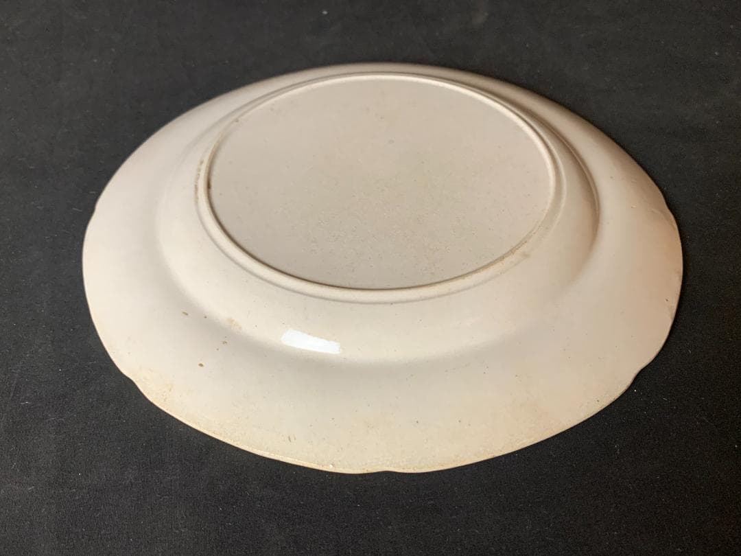 オランダ デルフト 染付コバルト 花文皿 18～19世紀 810