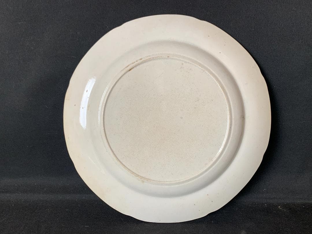 オランダ デルフト 染付コバルト 花文皿 18～19世紀 810