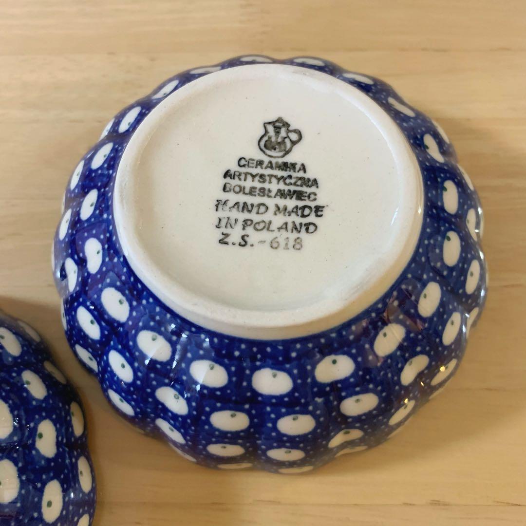 ポーリッシュポタリー ドヌーブ シェルボウル ２個セット