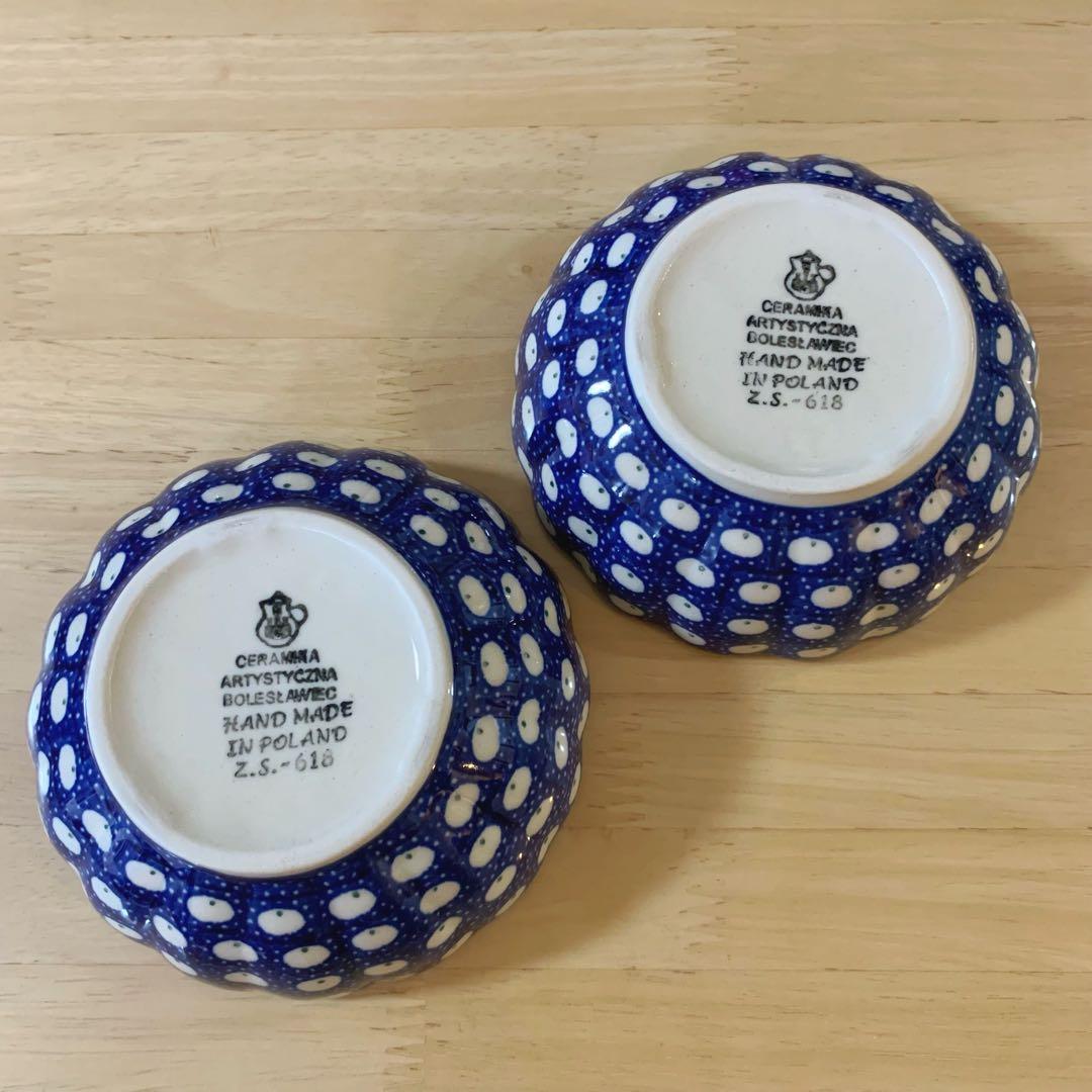 ポーリッシュポタリー ドヌーブ シェルボウル ２個セット